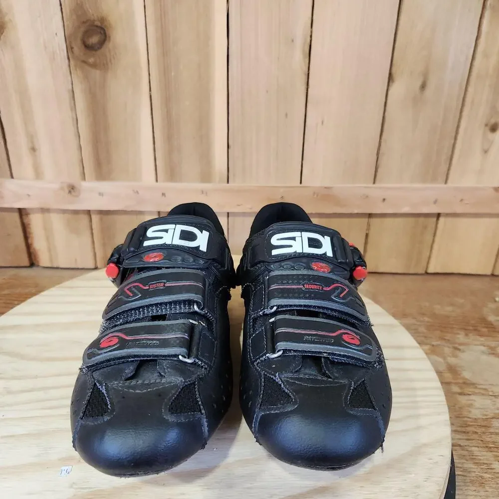 Sidi Genius Pro Cycling Shoes Mens 8 Black Buckle Road Bike Low Top Sneakers
